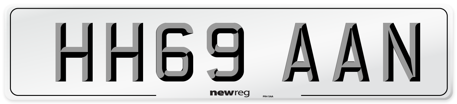 HH69 AAN Number Plate from New Reg